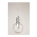 FLOSSY - Modern Small Clear Glass Dome 1 Light 7W Warm White LED Pendant On Clear Flex Florentino