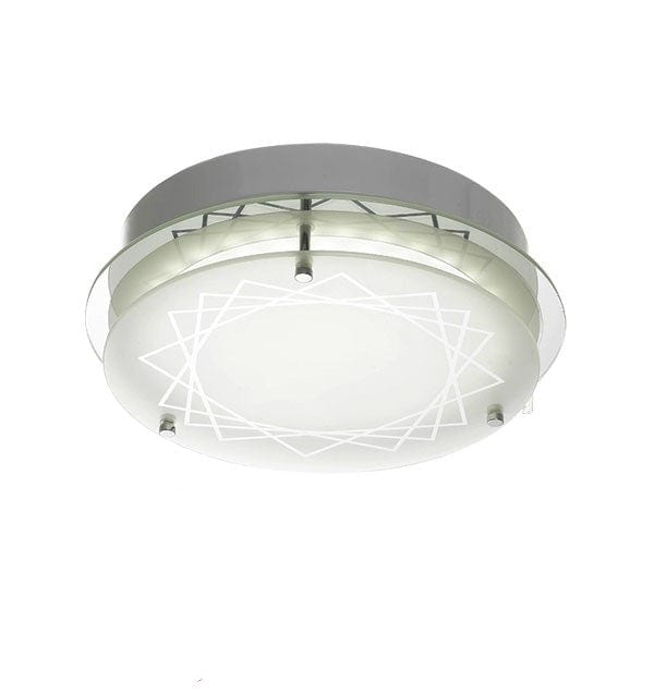 FOSCO - Stylish Round Chrome 20W Natural White LED Dimmable Oyster Light With Frosted Diffuser-telbix FOSCO OYRD-850