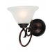 GASTON - Traditional Brown Interior Wall Light With Upward Frosted Glass  OL65701BZ Oriel