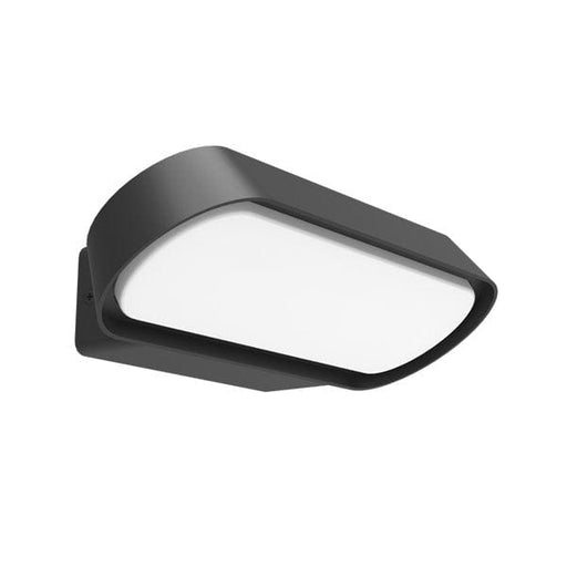 GLANS - Modern Large Dark Grey 13W Warm White LED Exterior Wall Light With PC Diffuser - IP65 CLA