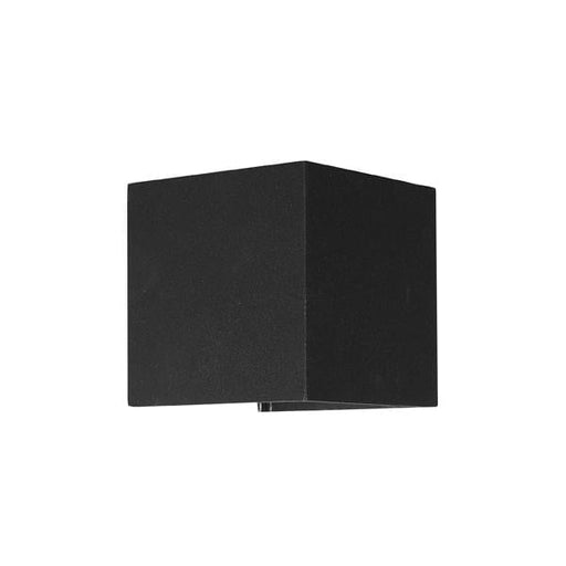 GLENELG - Modern Square Black 2 x 3W Warm White LED Exterior Wall Bracket - IP54 Cougar