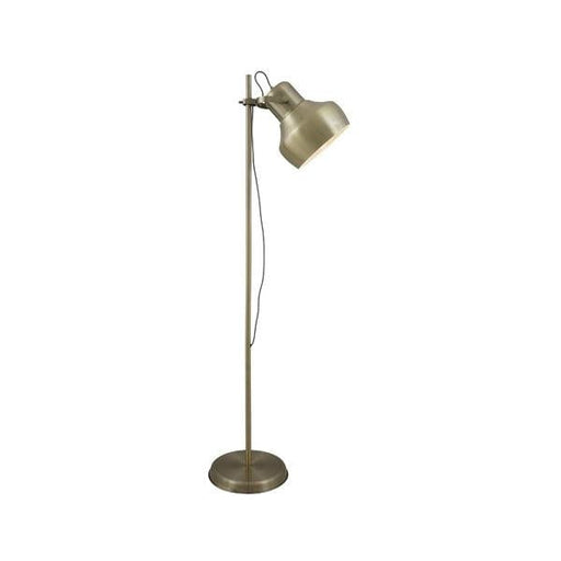 GRANDE Antique Brass E27 Floor Lamp  Head Adjustable Down to 750mm - GRANDE FL-AB Telbix