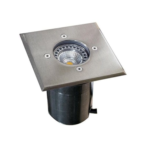 INGROUND - Large Square Low Voltage 316 Stainless Steel Inground Light - IP67 (Globe Not Included CLA