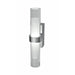 ROME - Cylindrical Satin Chrome 6W LED Interior Wall Light With Frosted & Clear Acrylic - 3000K CLA