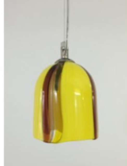JACARANDA - Stunning Yellow Murano Glass 1 Light Pendant Florentino