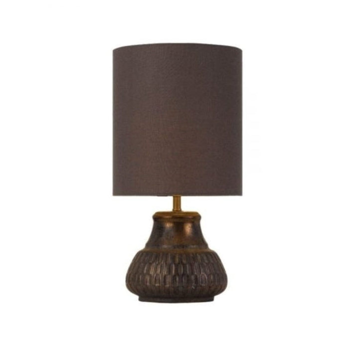 JAYLA - Modern Bronze Glaze Base 1 Light Table Lamp With Black Shade-telbix JAYLA TL-BZ