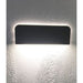 KUK - Modern Rectangular Dark Grey Die Cast Aluminium 10W Warm White Exterior Down Only Wall Bracket - IP54 CLA