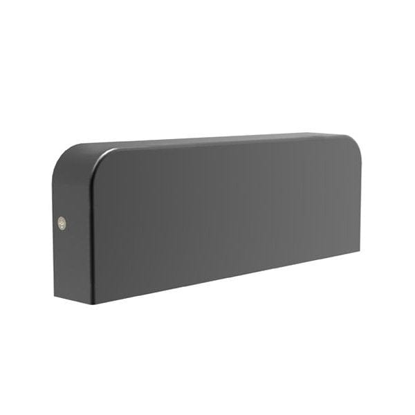 KUK - Modern Rectangular Dark Grey Die Cast Aluminium 10W Warm White Exterior Down Only Wall Bracket - IP54 CLA