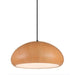 LIGNA - Modern Cherry Golden Oak Aluminium Domed 1 Light Pendant CLA