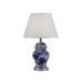 LING - Blue & Nickel Base 1 Light Table Lamp With White Shade Telbix