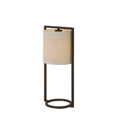 LOFTUS - Ultra Modern Rust Finish Base 1 Light Table Lamp With Sand Coloured Fabric Shade-telbix LOFTUS TL-RST