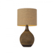 MACEY - Modern Patterned Bronze Base Table Lamp With Linen Shade-telbix MACEY TL-BZ