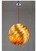 MADISON - Large Modern Gold Metal 1 Light Pendant Featuring Red Suspension - 450mm Florentino
