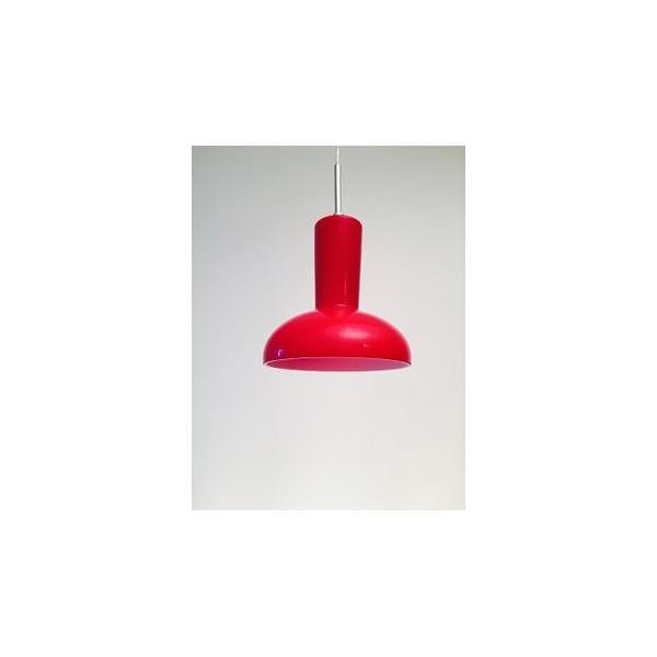 MAMBO - Modern 1 Light Red Glass Pendant With Chrome Suspension Florentino