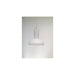 MAMBO - Modern 1 Light White Glass Pendant With Chrome Suspension Florentino