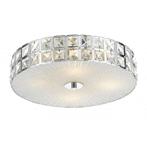 MARISA - Round Frost/Clear 4 Light Chrome Oyster Telbix