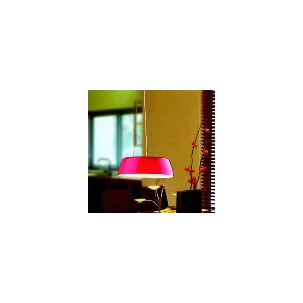 MAROCCO - Modern Round Red Glass 3 Light Pendant Florentino