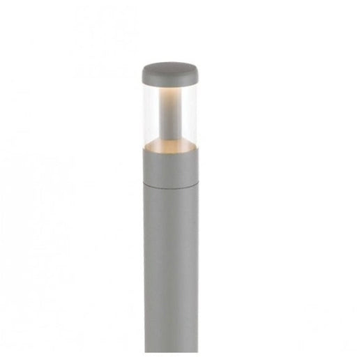 NEPEAN - Modern Silver Powder Coated Aluminium 12W Cool White LED Exterior Bollard Light With PC Diffuser - IP65 Telbix