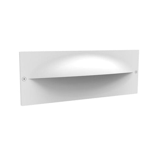 OGA - Modern White Rectangular Aluminium 13W Warm White Recessed Exterior Eyelid Wall Light - IP65 CLA