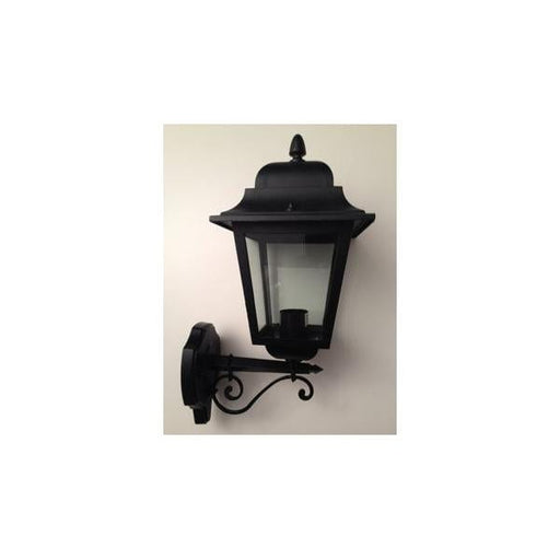 OPERA - Traditional 1 Light Black Cast Aluminium Up Only Exterior Wall Light -IP44 Florentino