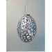 OREGON - Modern Chrome Oval Patterned Acrylic Shade 1 Light Pendant Florentino
