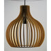 PENDANT - Modern Natural Timber Veneer 1 Light Pendant - 390mm Toongabbie