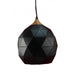P1750 Medium Black Geometric Design 1 x E27 Pendant Light with Real Timber Highlight Toongabbie