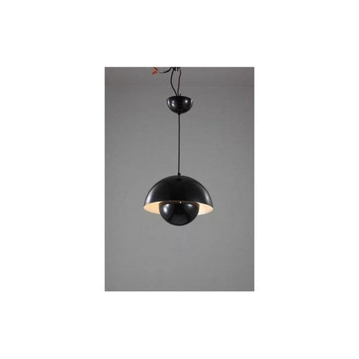 PAOLA - Modern 1 Light Black Domed Steel Pendant Florentino