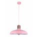 PASTEL10 PENDANT L Matte PINK DOME with Copper Lampholder Cover OD400mm x H216mm 3m cable WTY 1YR CLA