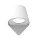PIL - Modern Plain White Coned Shaped Surface Mounted Exterior Down Only Wall Light - IP44 CLA