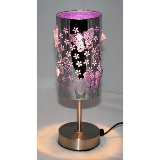 Modern Purple Butterfly Laser Cut 1 Light Touch Table Lamp Toongabbie
