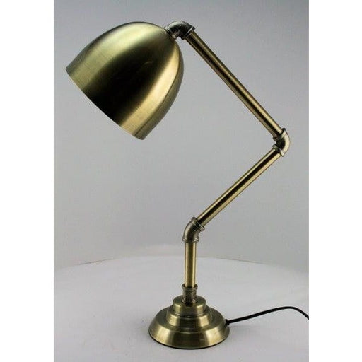 PLUMBERS - Antique Brass Metal 1 Light Shade Table Lamp Toongabbie
