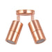 COPPER - Low Voltage Copper 2 Light Exterior Wall Light On Round Plate - IP65  ****DRIVER/TRANSFORMER REQUIRED**** CLA