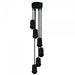 POP - Small Modern Black 6 Light Cord Suspension Featuring Black Cloth Cords