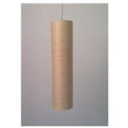 PUCKET - 1 Light Cylinder Pendant - Beige Wood Florentino
