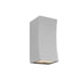 RAMADA - Modern Silver Curved Rectangular 2 x 5W Warm White LED Exterior Up/Down Wall Light - IP54 Cougar