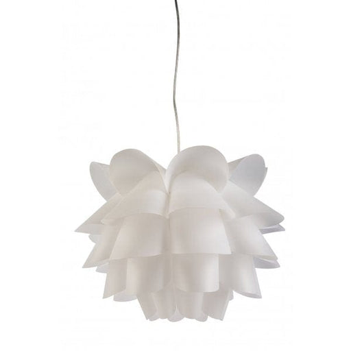 RANA - Elegant 1 Light Acrylic White Pendant Florentino