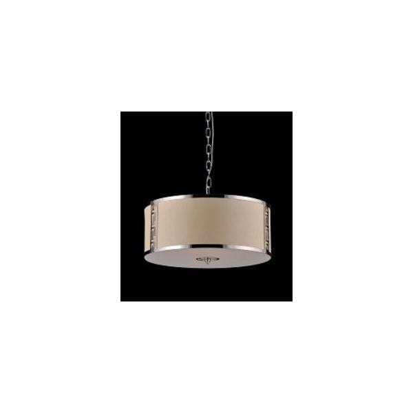 ROTONDO - Round 4 Light Drum Pendant With Chrome Trim -550mm Dia Florentino