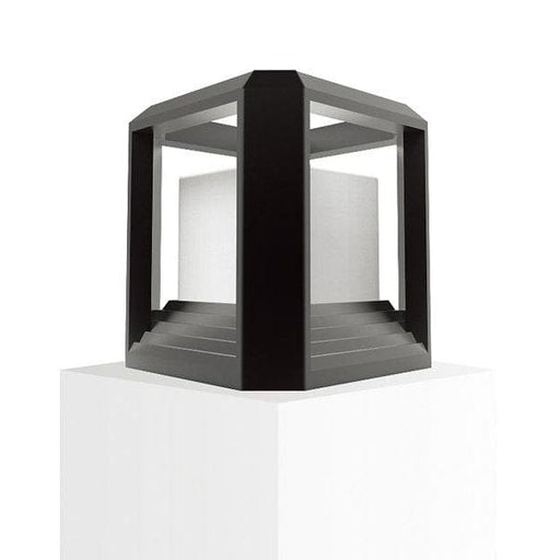 RUBIK - Black Powder Coated Aluminium Square 20W LED Exterior Wall Top - IP65 CLA