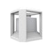 RUBIK - White Powder Coated Aluminium Square 20W LED Exterior Wall Top - IP65 CLA
