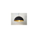 SAONA - Large Black Dome 3 Light Pendant Featuring Gold Inner Shade & Adjustable Lamp Holders Florentino