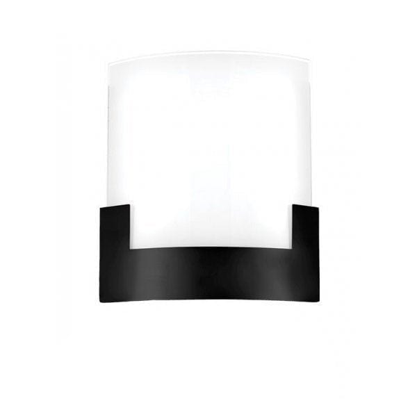 SOLITA - Small Modern Black 12W CCT (Colour Changing) LED Interior Wall Bracket With Frosted Glass-telbix SOLITA WB20-BK