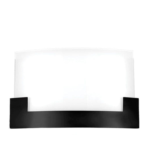SOLITA - Large Modern Black 12W CCT (Colour Changing) LED Interior Wall Bracket With Frosted Glass Telbix