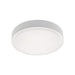 SOREL - Small Round White 16W Natural White Dimmable LED Oyster With Gloss Opal Acylic Lens Cougar