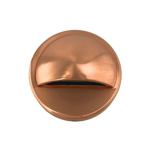 COPPER - Round Solid Copper 3W Warm White LED Exterior Eyelid Wall Light - IP54 ****DC DRIVER REQUIRED**** CLA