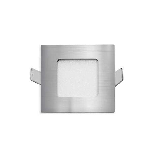 STOW - Square Nickel Natural 3W Recessed LED Stair Light Telbix