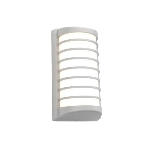 TACOMA - Modern Silver 10W Warm White LED Grilled Exterior Wall Bracket - IP54 Cougar
