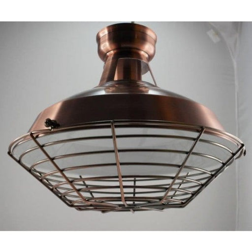 DIY - Antique Copper Grilled Metal 1 Light DIY Ceiling Fixture Toongabbie