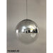 TICANO - Medium Modern Two Toned Chrome And Clear Glass 1 Light Pendant - 350mm Florentino