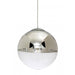 TICANO - Large Modern Two Toned Chrome And Clear Glass 1 Light Pendant - 400mm Florentino